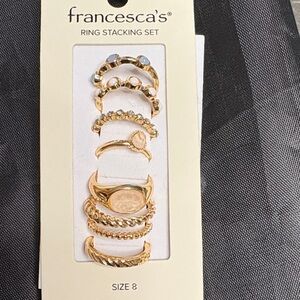 Francesca's Collections Gold and Silver Ring Set